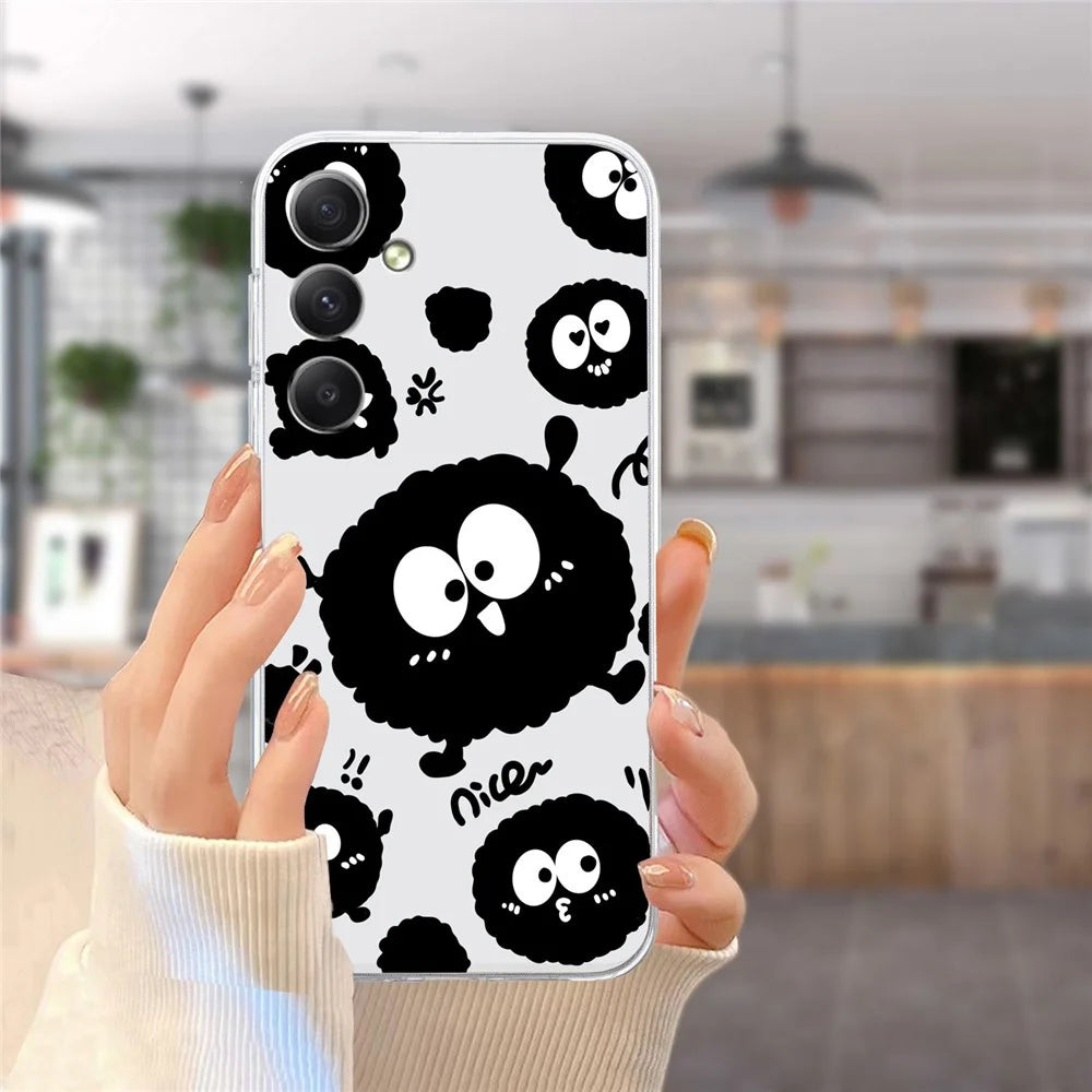 For Samsung Galaxy S23 FE Case Pattern Printing Shockproof TPU Phone Cover - Black Briquette - 6