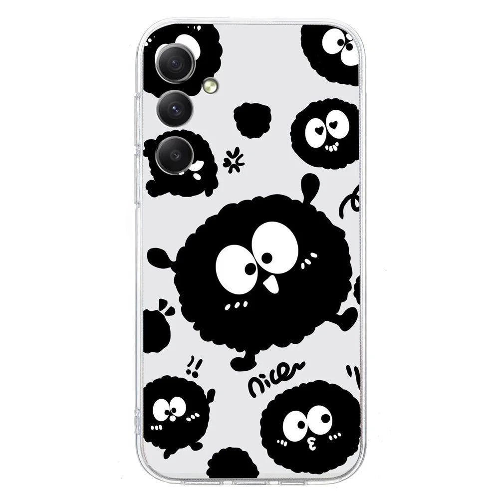 For Samsung Galaxy A24 4G (162.1 X 77.6 X 8.3mm) TPU Phone Case Pattern Printing - Black Briquette - 2