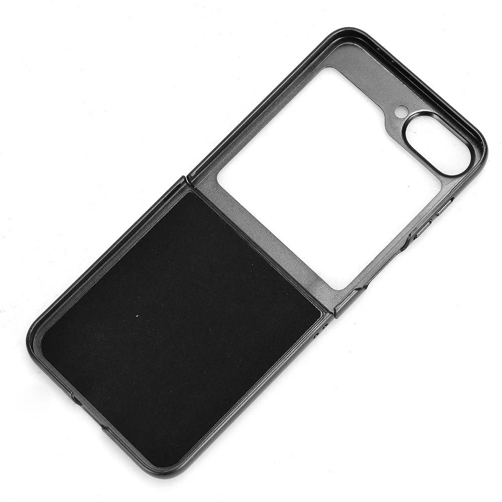 For Samsung Galaxy Z Flip7 FE 5G / Z Flip6 5G Case Carbon Fiber Texture PU+PC Drop-Proof Phone Shell - White - 6