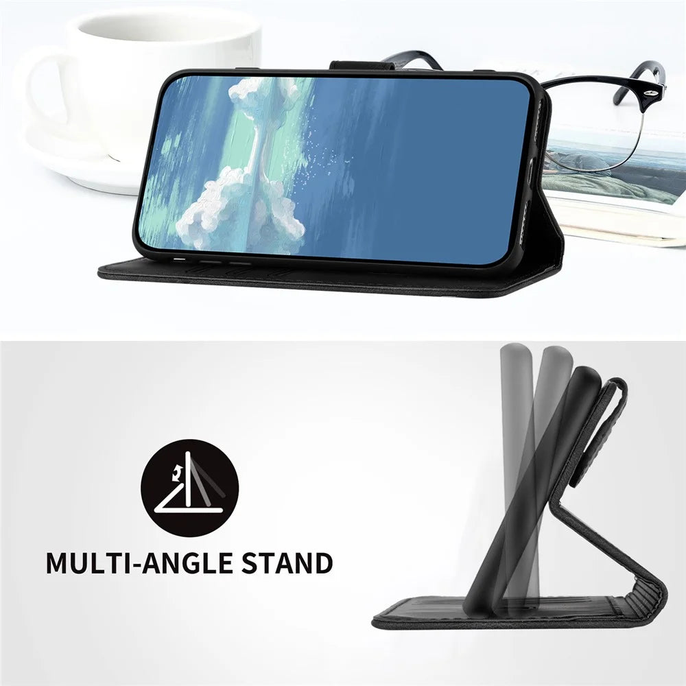 YX0040 For Infinix GT 20 Pro 5G Case Geometry Leather Phone Cover with Stand - Black - 4