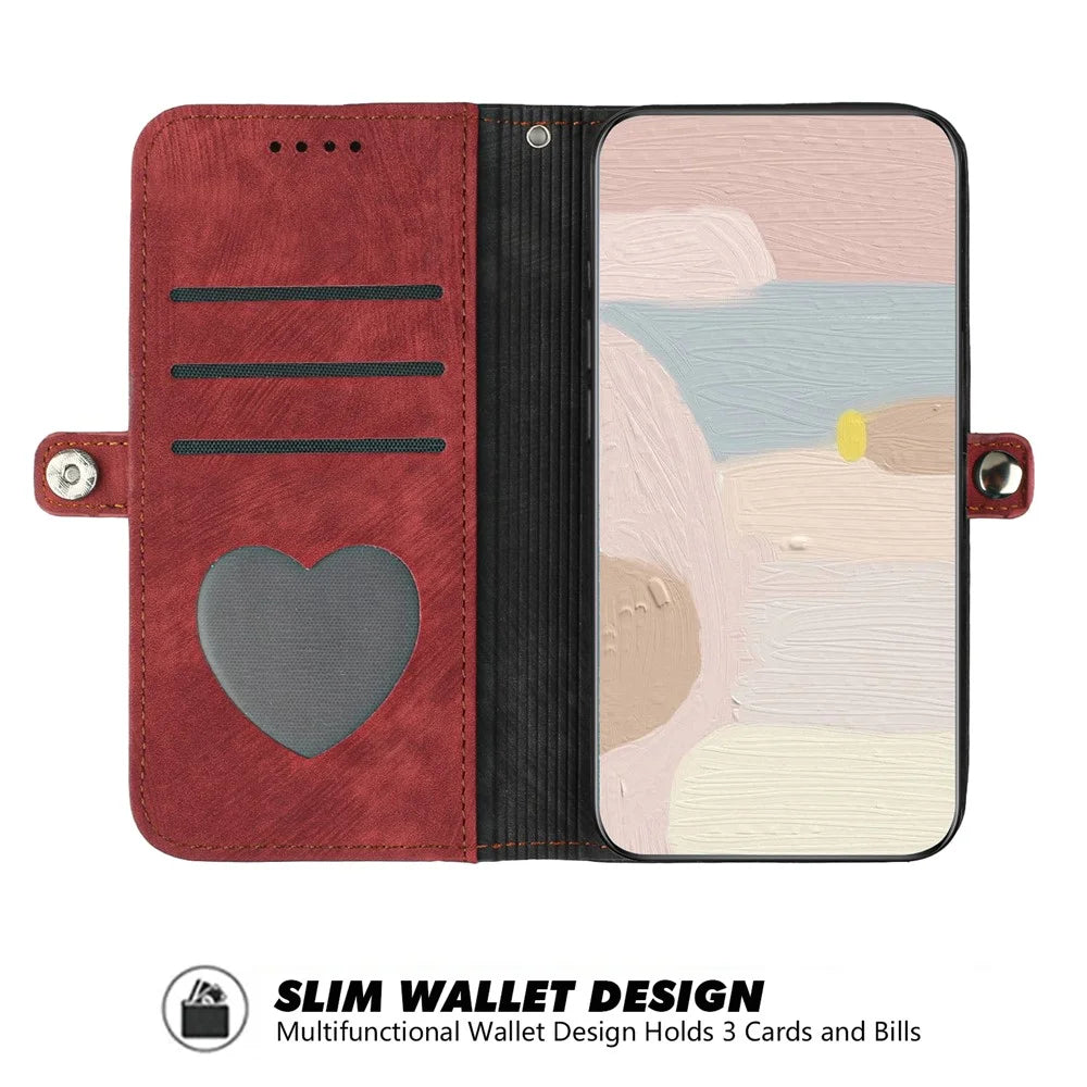 YX0020 For Sony Xperia 1 VI Case Phone Leather Cover with Wallet Stand - Red - 2