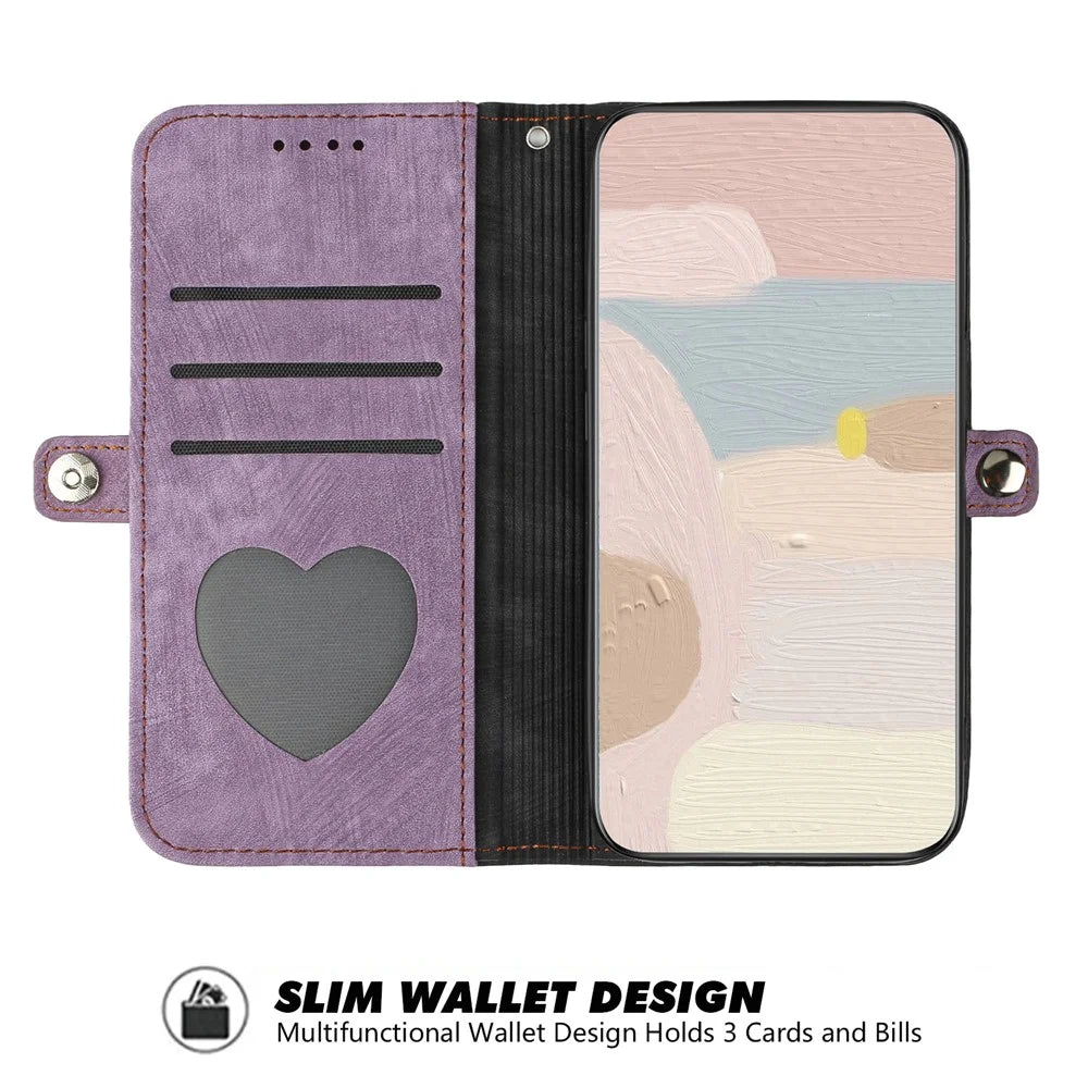 YX0020 For Realme Note 60x 4G / C63 4G / C61 4G Case Leather Phone Cover Wallet Card Slots - Purple - 2
