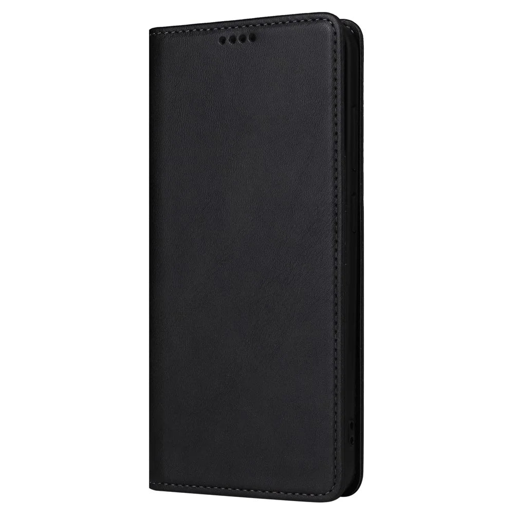 For Samsung Galaxy A34 5G Case Leather RFID Blocking Card Slots Phone Cover - Black - 7