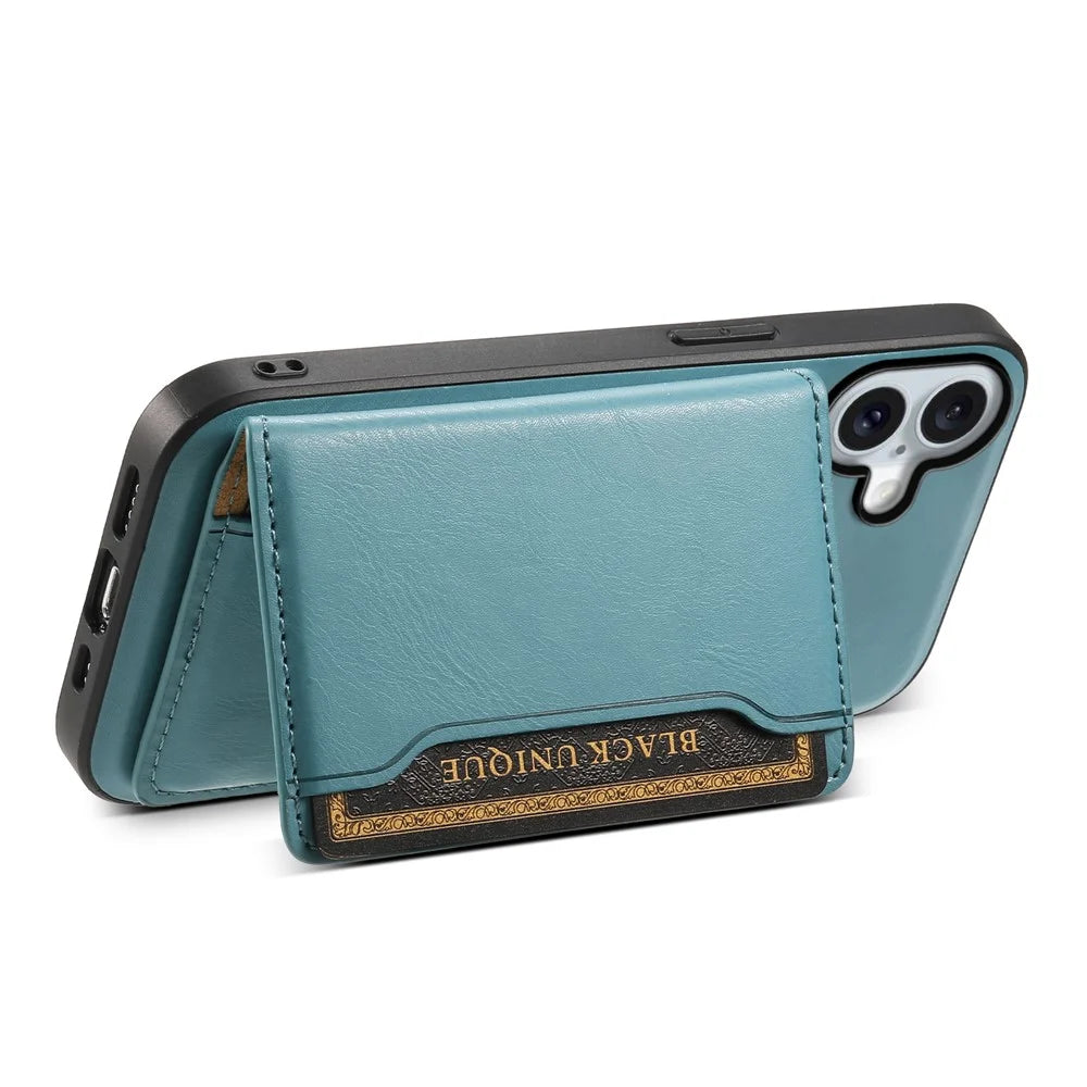 DENIOR D12 For iPhone 16 Plus Magnetic Case Hybrid TPU+PC Phone Cover - Blue - 2