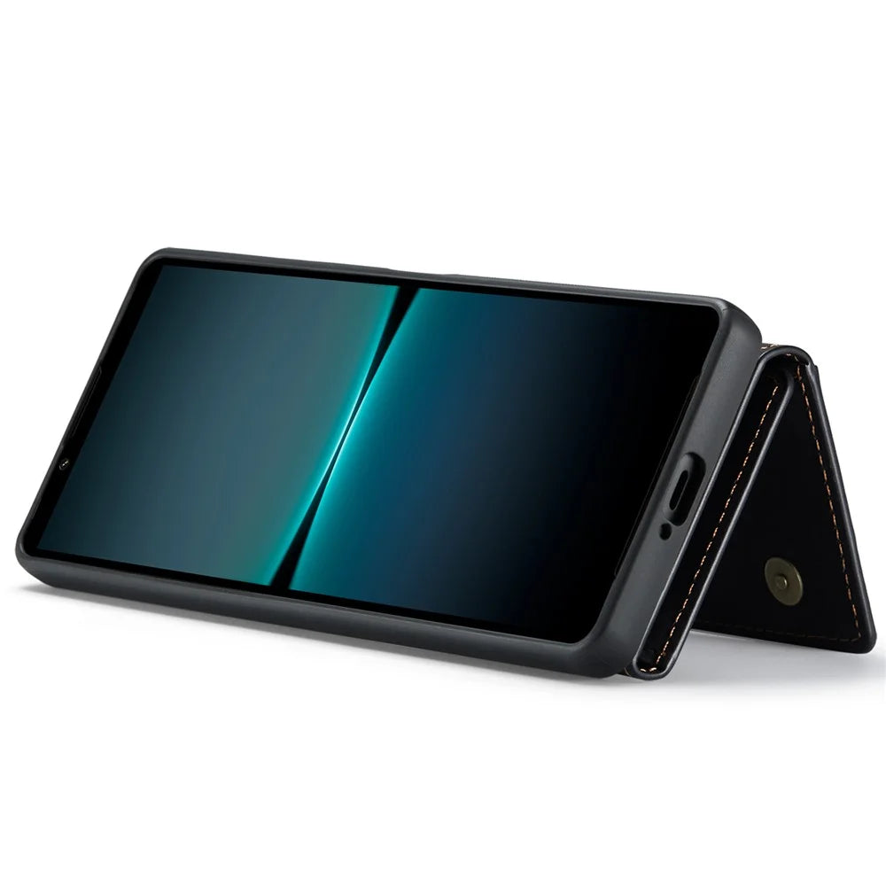 DG.MING M2 Series for Sony Xperia 1 VI Case PU+PC+TPU Phone Cover Detachable Wallet - Black - 3