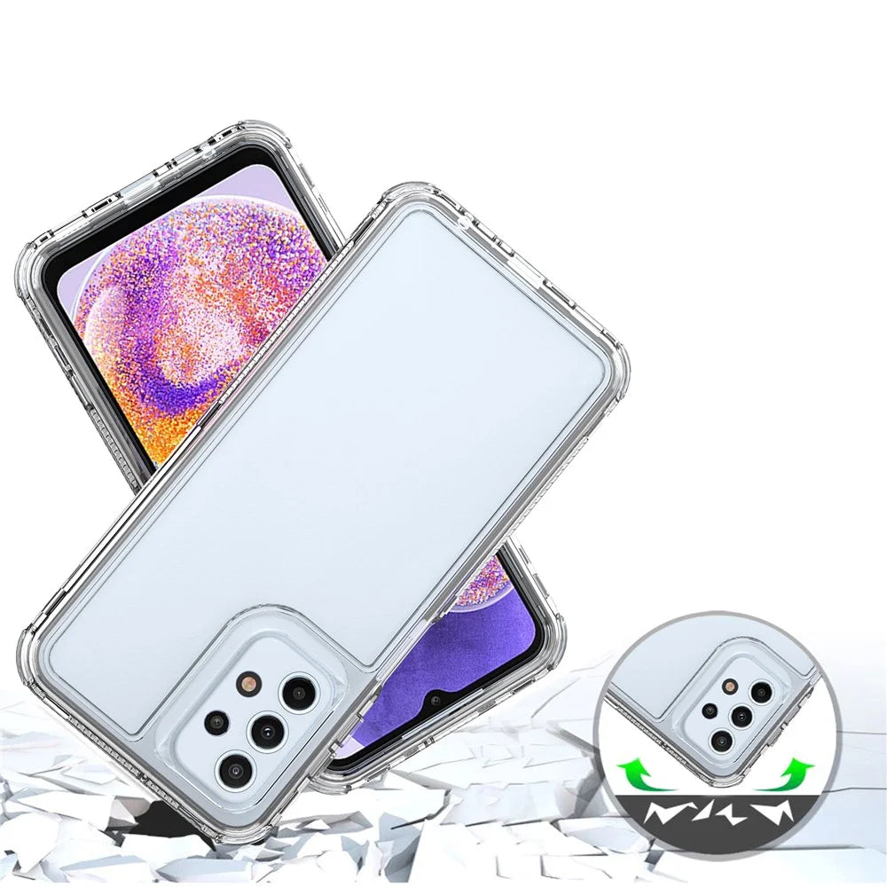 For Samsung Galaxy A23 4G / A23 5G (Global Version) Clear Case Acrylic+TPU Anti-drop Phone Cover - 4