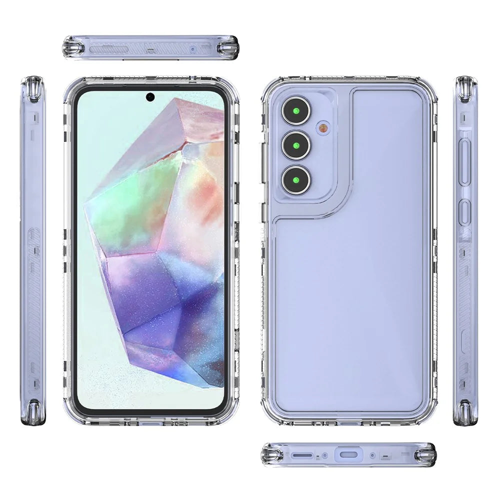 For Samsung Galaxy A55 5G Case Acrylic+TPU Phone Cover HD Transparent - 7