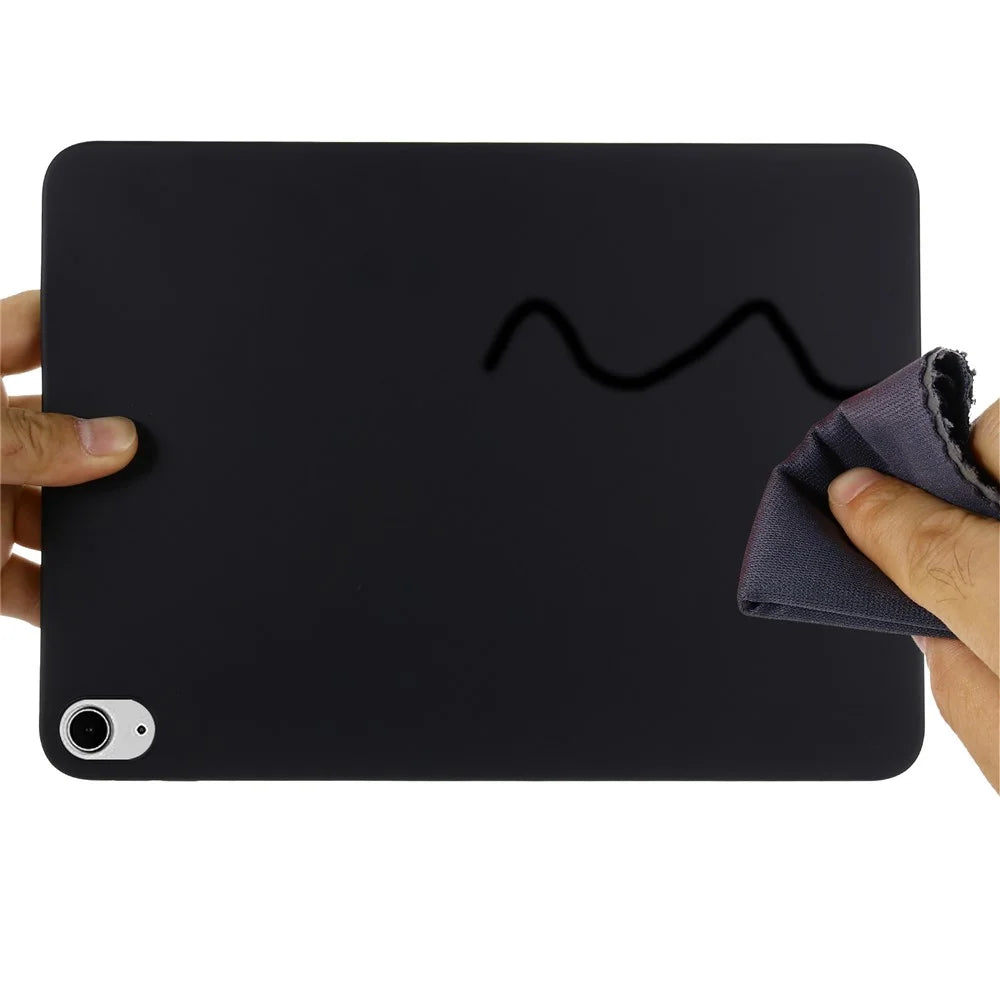 For iPad Air 13 (2026) / (2025) / (2024) Case Liquid Silicone Scratch Resistant Tablet Cover - Black - 4