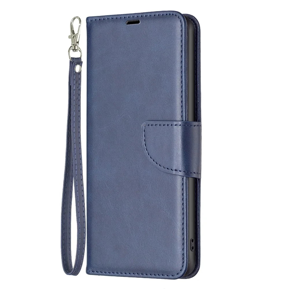 For Samsung Galaxy S24 FE Case Shockproof Leather Stand Wallet Mobile Phone Cover - Blue - 4