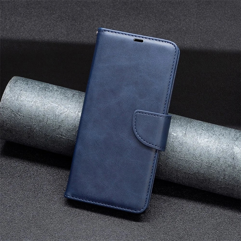 For Samsung Galaxy S24 FE Case Shockproof Leather Stand Wallet Mobile Phone Cover - Blue - 7