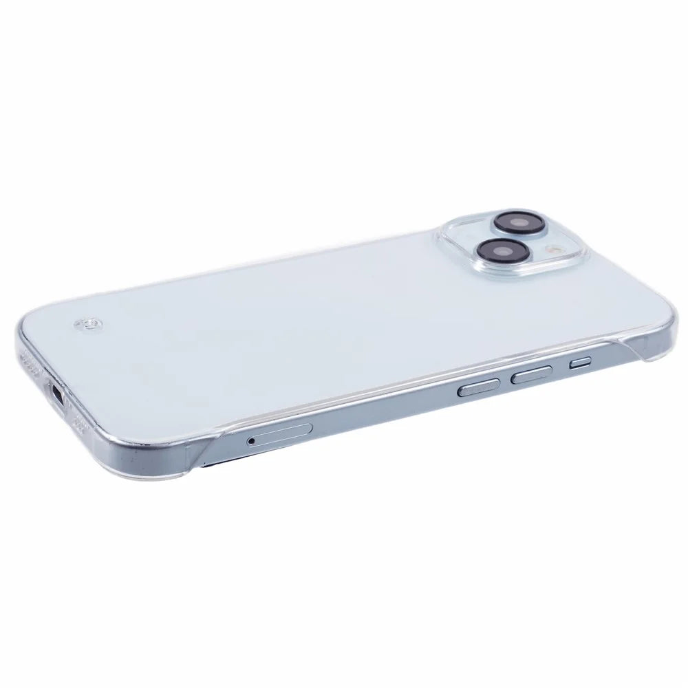 For iPhone 14 Plus Borderless Case Clear Hard PC Phone Cover - 4