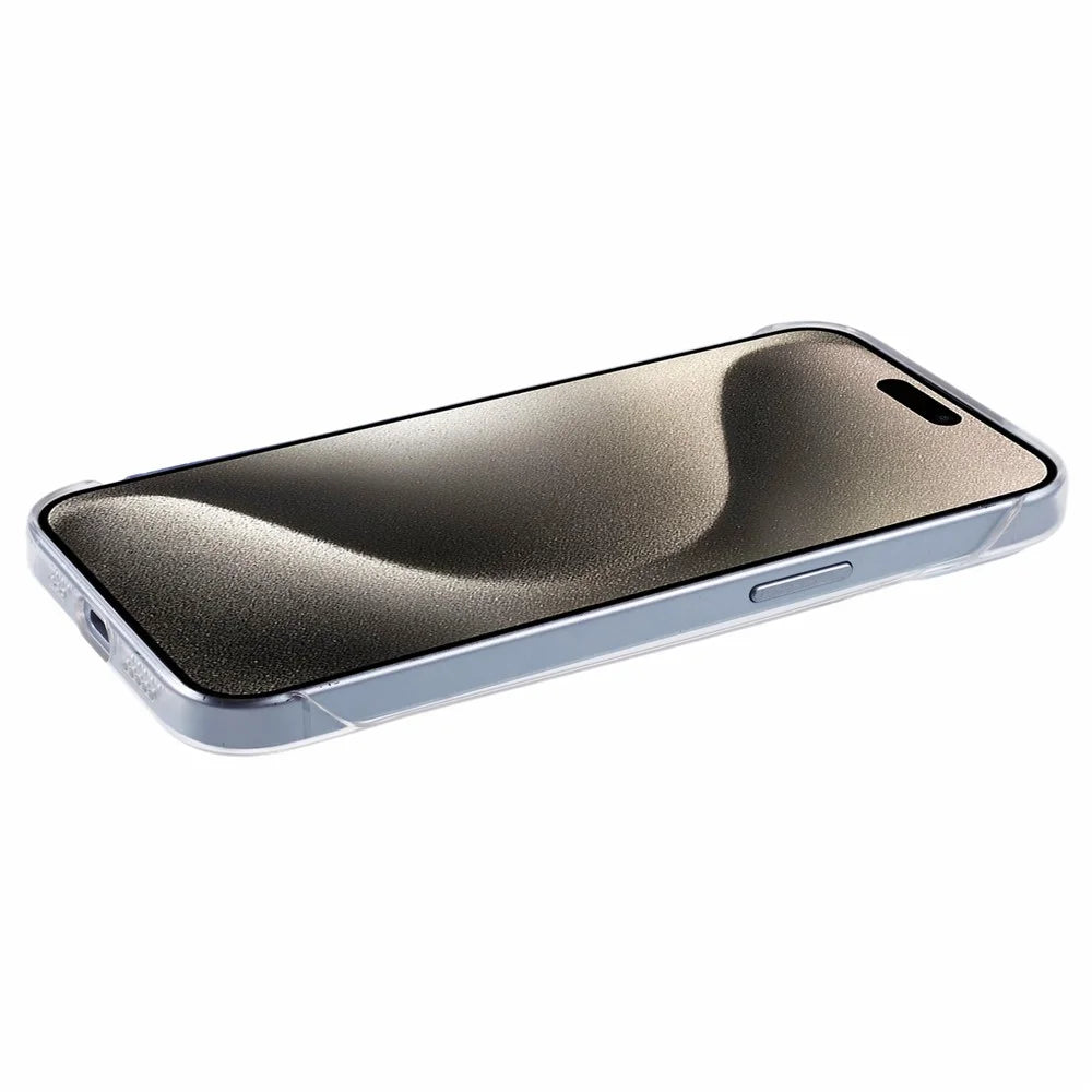 For iPhone 14 Plus Borderless Case Clear Hard PC Phone Cover - 5