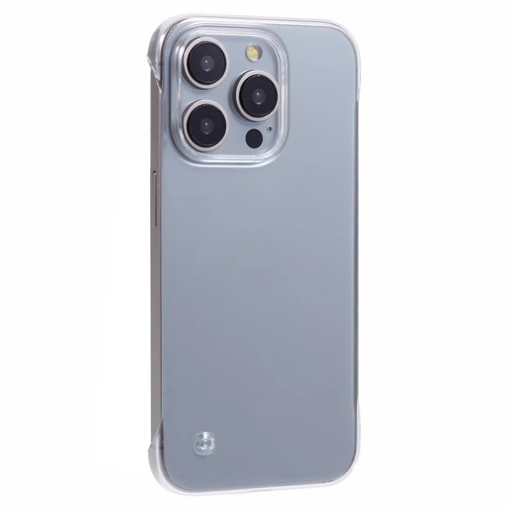 For iPhone 15 Pro Max Case Clear Back Design Hard PC Frameless Phone Cover - 1