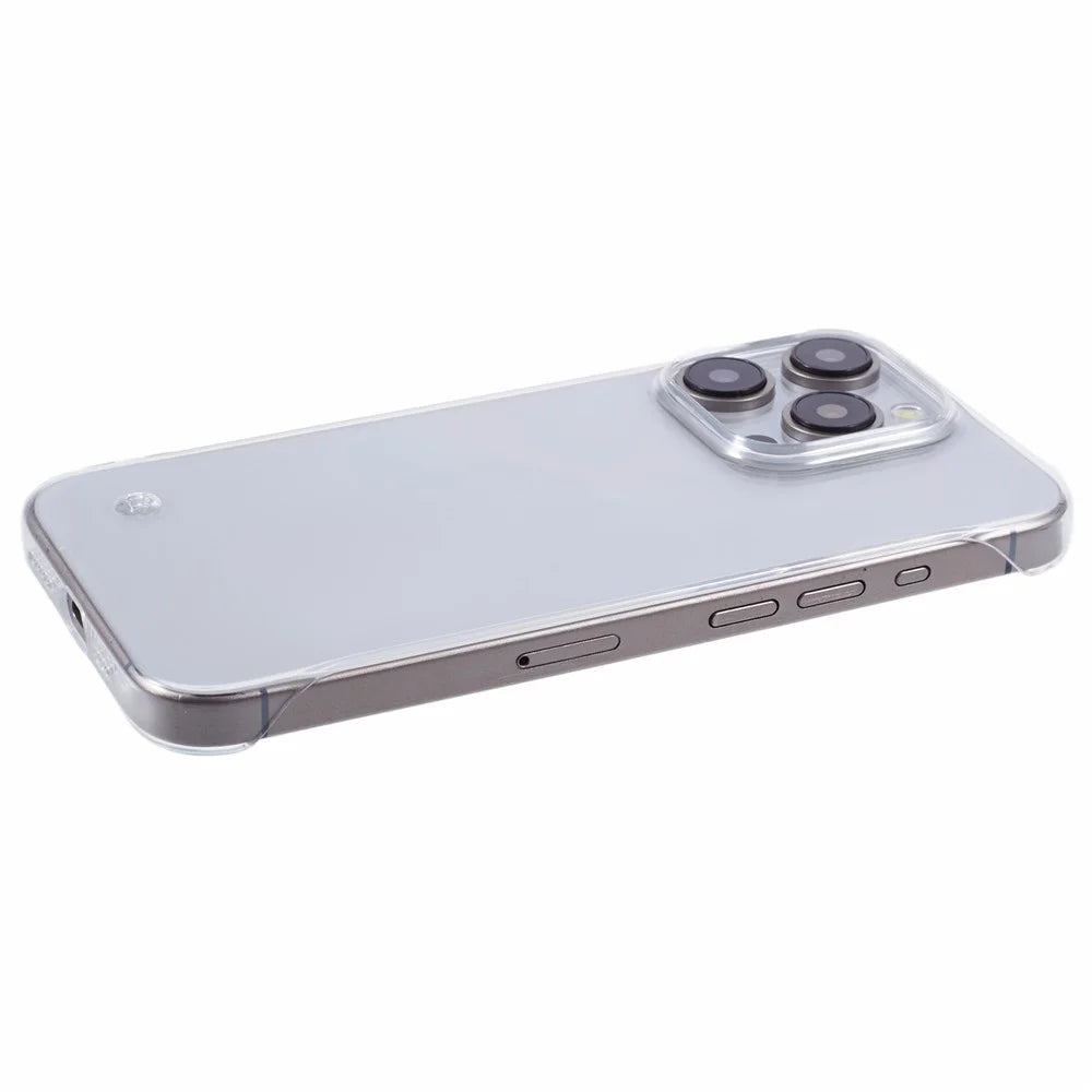 For iPhone 15 Pro Max Case Clear Back Design Hard PC Frameless Phone Cover - 4