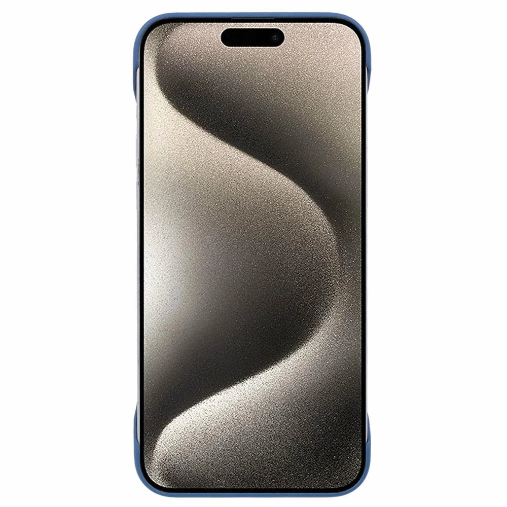 For iPhone 15 Pro Frameless Case Hard PC Phone Cover Ultra-Thin Lightweight - Sapphire - 2