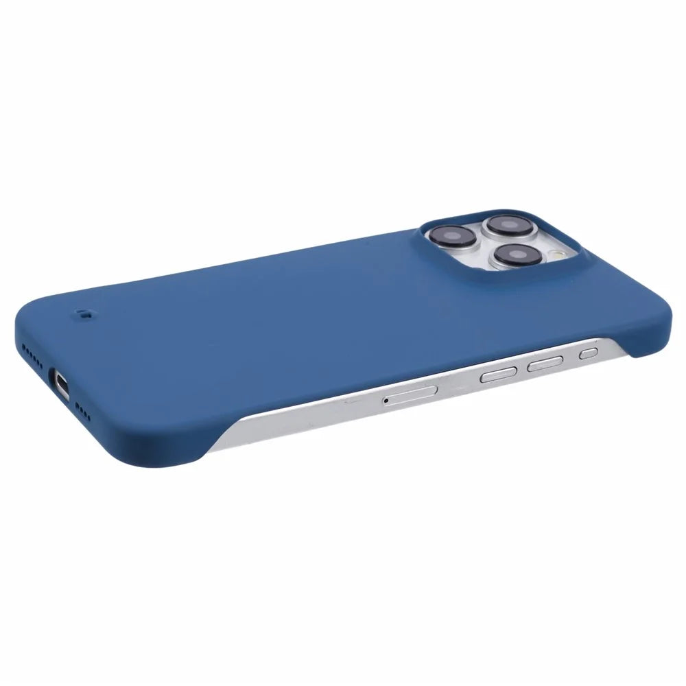 For iPhone 15 Pro Frameless Case Hard PC Phone Cover Ultra-Thin Lightweight - Sapphire - 5