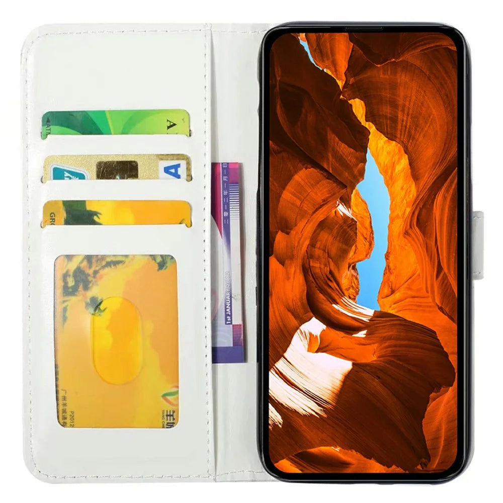 For iPhone 16 Pro Case 3D Pattern Leather Wallet Phone Cover Bookstyle Magnetic Clasp - Girl - 2