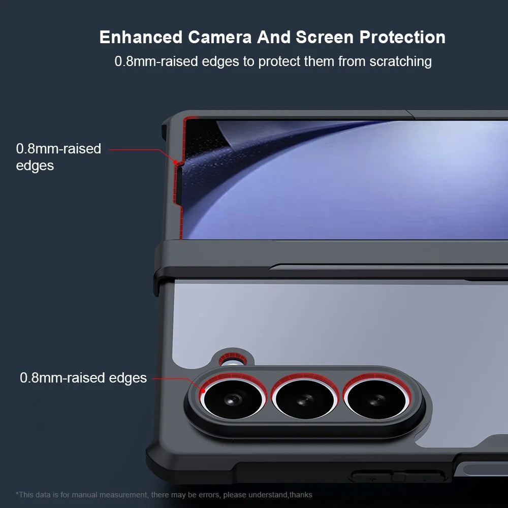 XUNDD For Samsung Galaxy Z Fold6 5G Case TPU+Acrylic  Precise Cutouts Phone Cover with Screen Film / Protective Bar - 3