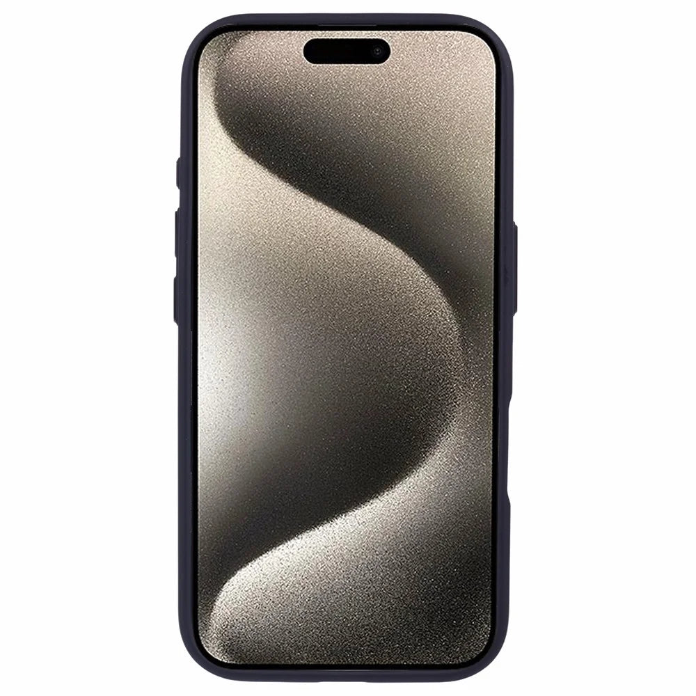For iPhone 16 Plus Case Matte Finish PC+TPU Phone Cover Skin-Touch - Black - 2