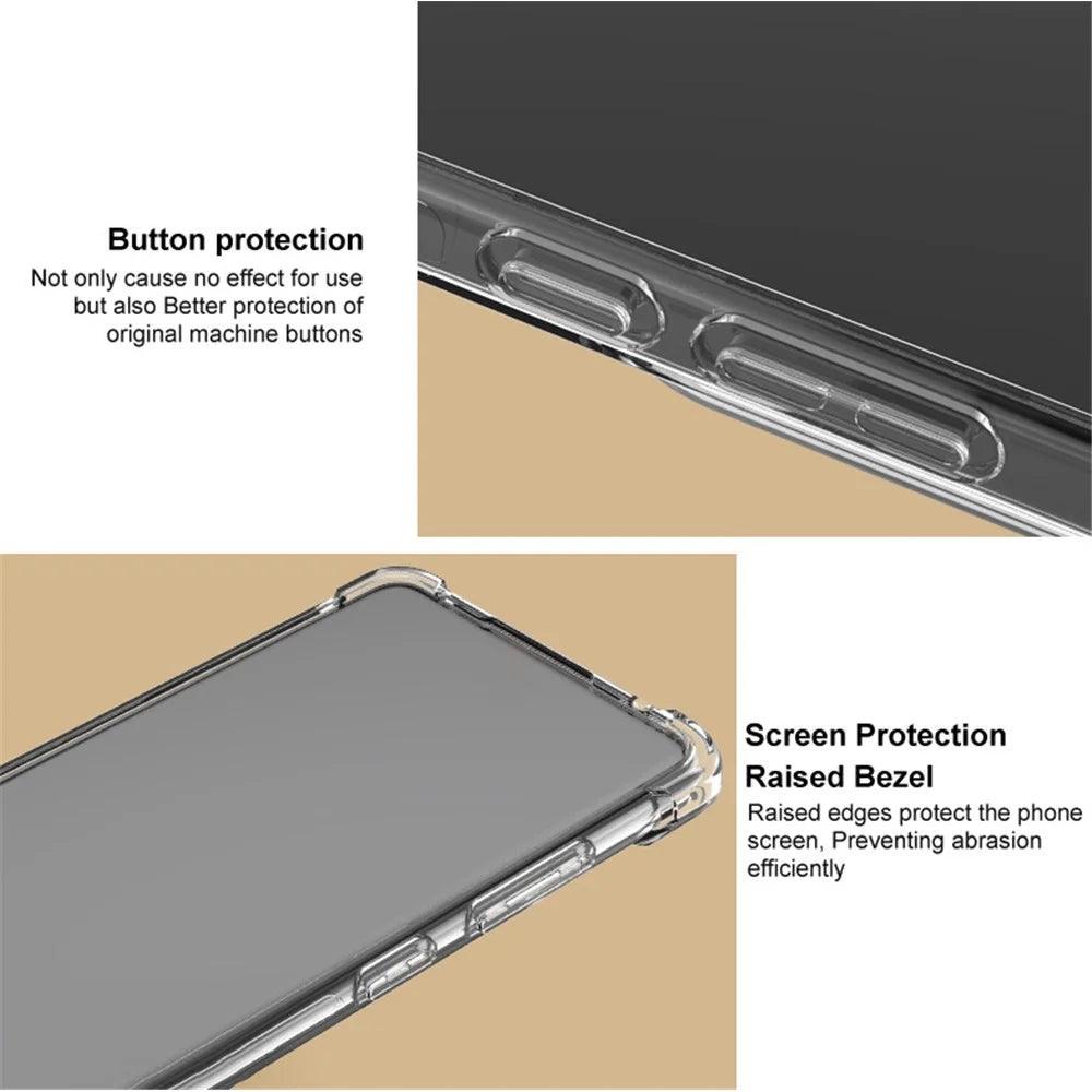 IMAK For iPhone 16 Pro TPU Case Four Corners Anti Drop Cell Phone Cover - Transparent - 5