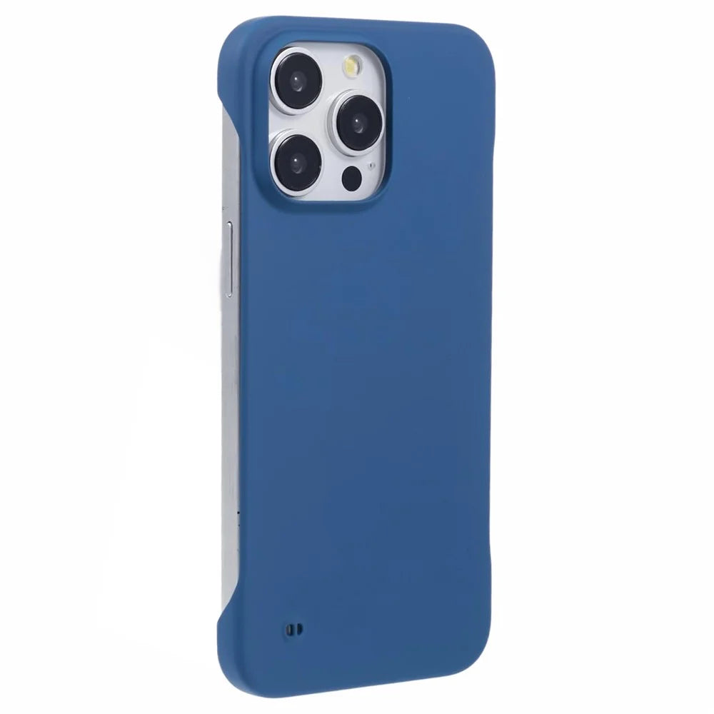 For iPhone 14 Pro Case Hard PC Borderless Protector Back Phone Cover - Sapphire - 1