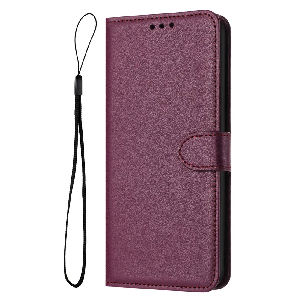 For Samsung Galaxy S23 Case Anti-Scratch Leather Wallet Phone Cover with Stand - Purple - 7