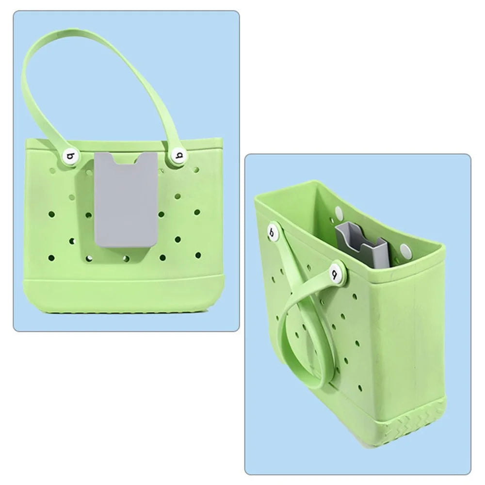 Phone Holder for Bogg Bag, Silicone Phone Holder Storage Pouch Travel Accessory Organizer - Grey - 3