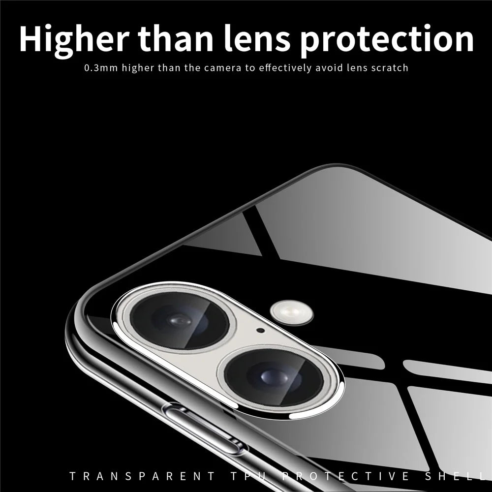 MOFI For iPhone 16 Case Soft TPU Slim Phone Cover HD Transparent - 6