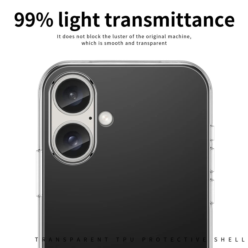 MOFI For iPhone 16 Case Soft TPU Slim Phone Cover HD Transparent - 7