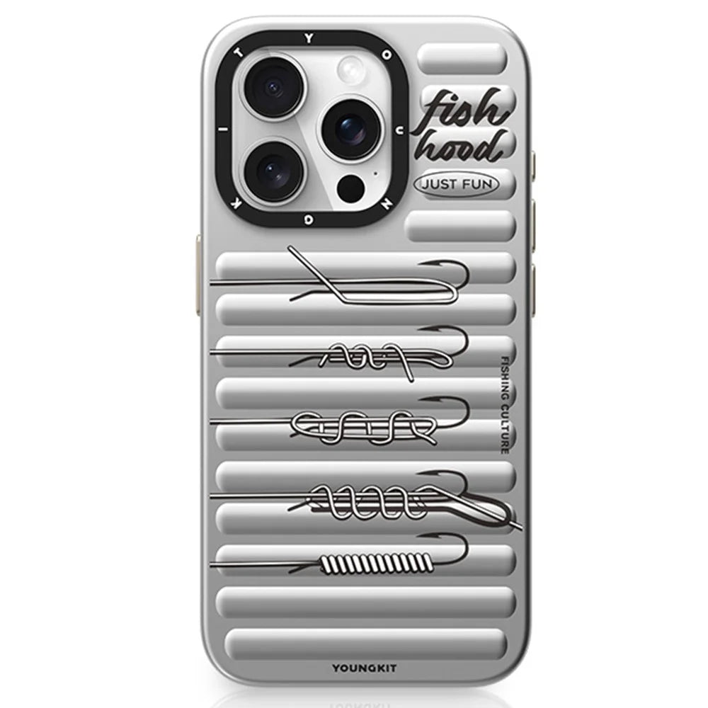 YOUNGKIT Fishing Series For iPhone 15 Pro Case IMD PC+TPU Phone Cover Compatible with MagSafe - 1