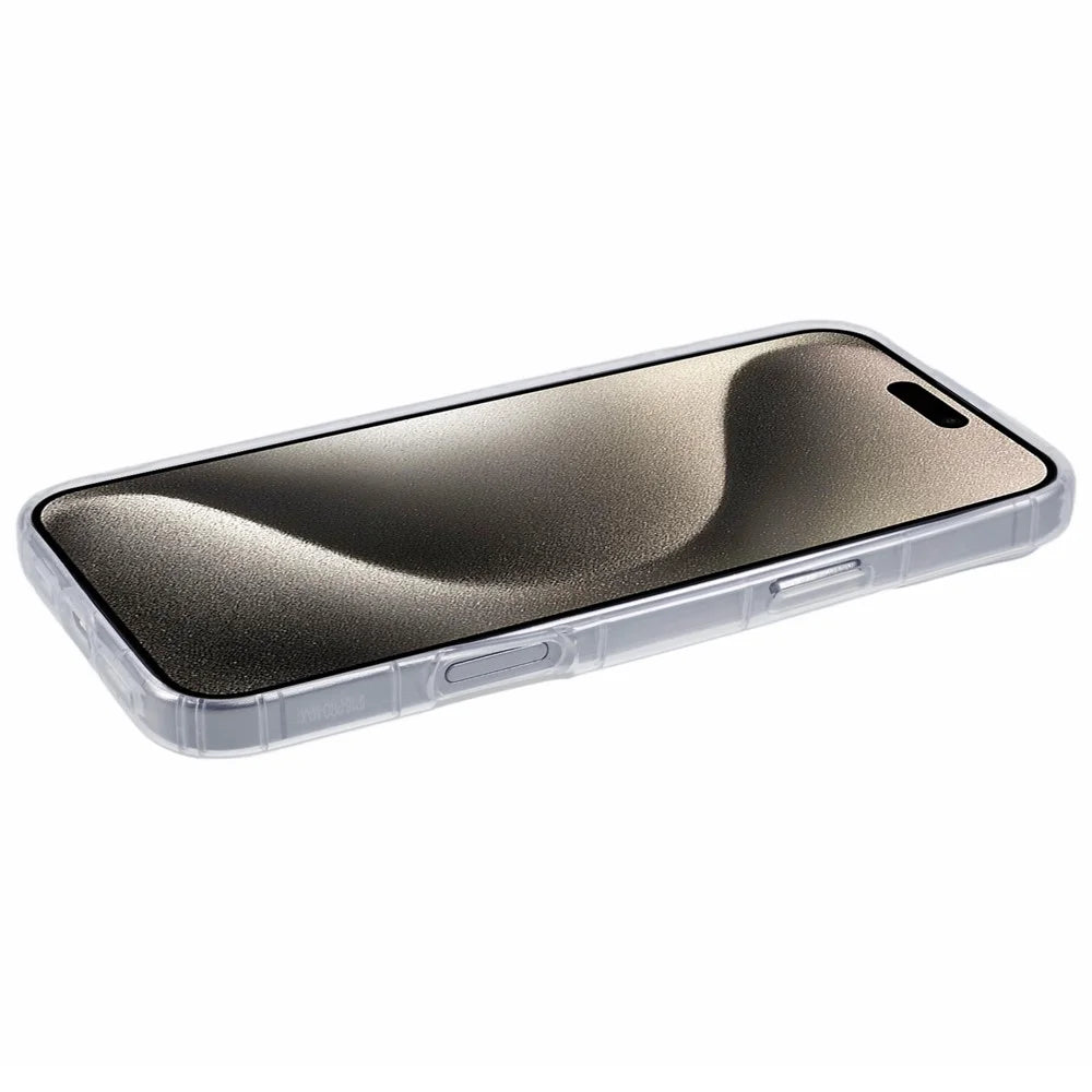 For iPhone 16 Pro Max Clear Case Anti-Drop TPU Phone Cover (Big Rear Lens Hole) - 5