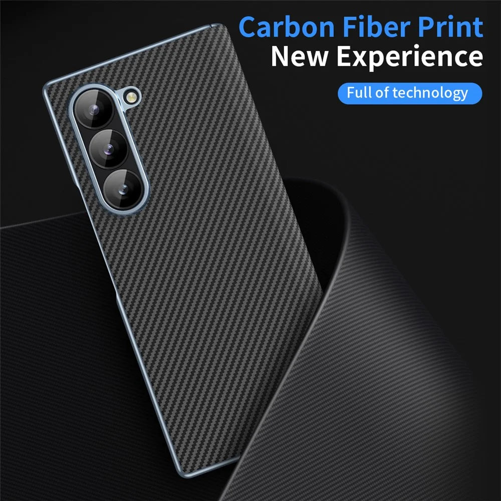 For Samsung Galaxy Z Fold6 5G Case Leather+PC Phone Cover with Hinge Protection - Black - 4