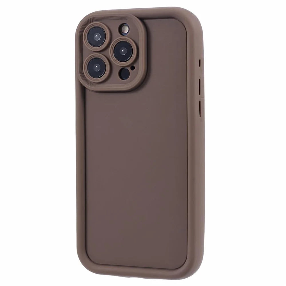 For iPhone 13 Pro Max Case Shockproof TPU Phone Back Cover - Brown - 1