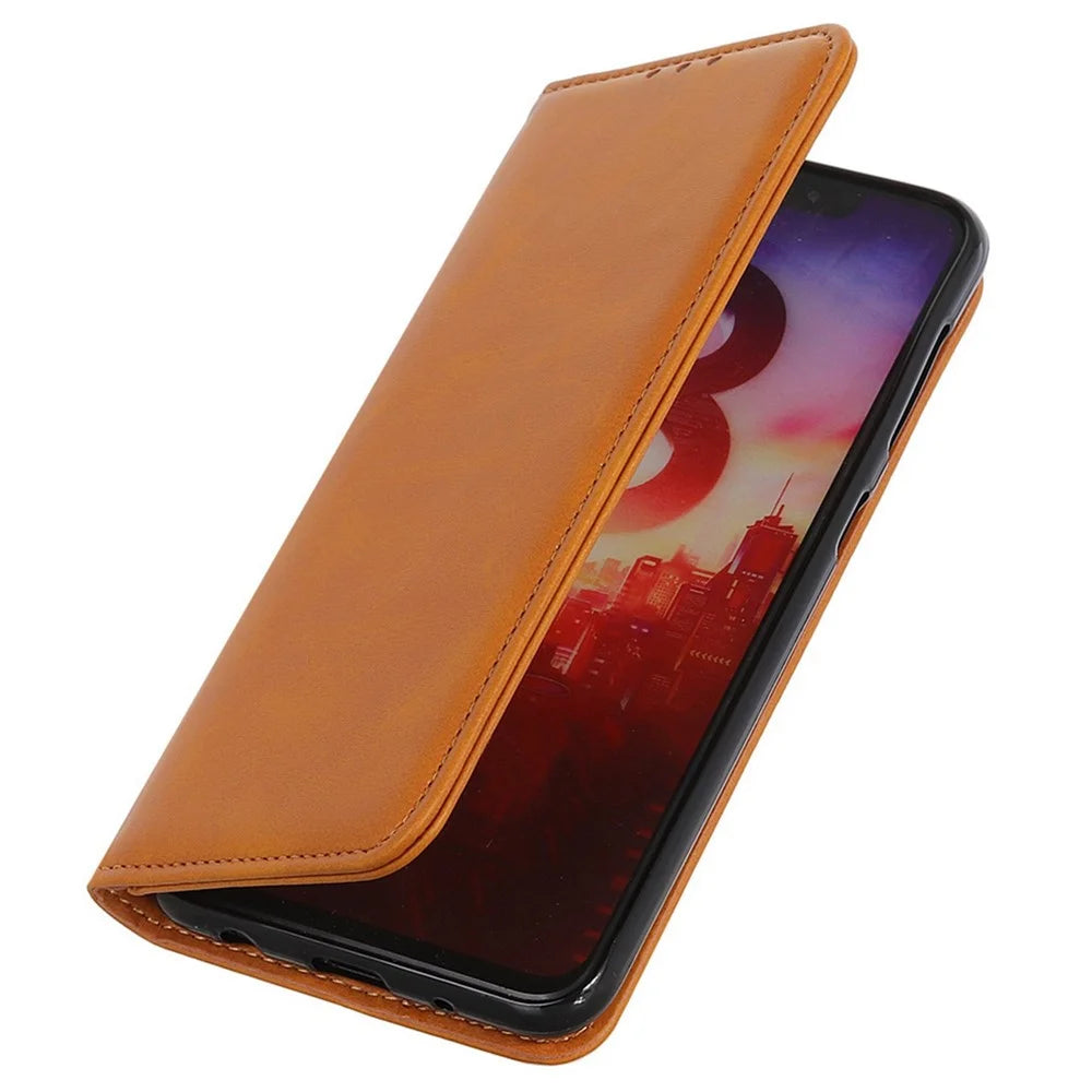 For Sony Xperia 5 VI Case Wallet Split Leather Flip Phone Cover - Brown - 5