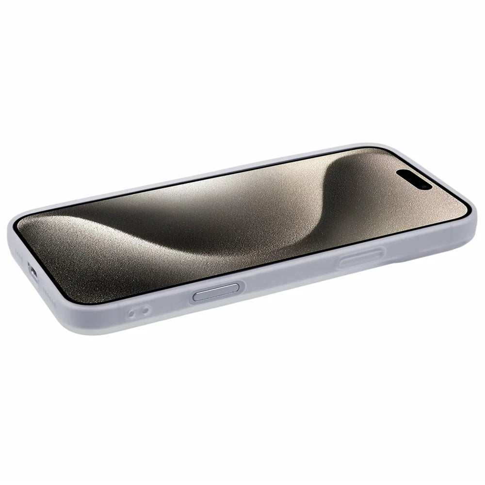 DKSM Series For iPhone 16 Pro Max Case Electroplated Camera Frame TPU Phone Cover - Transparent White - 4