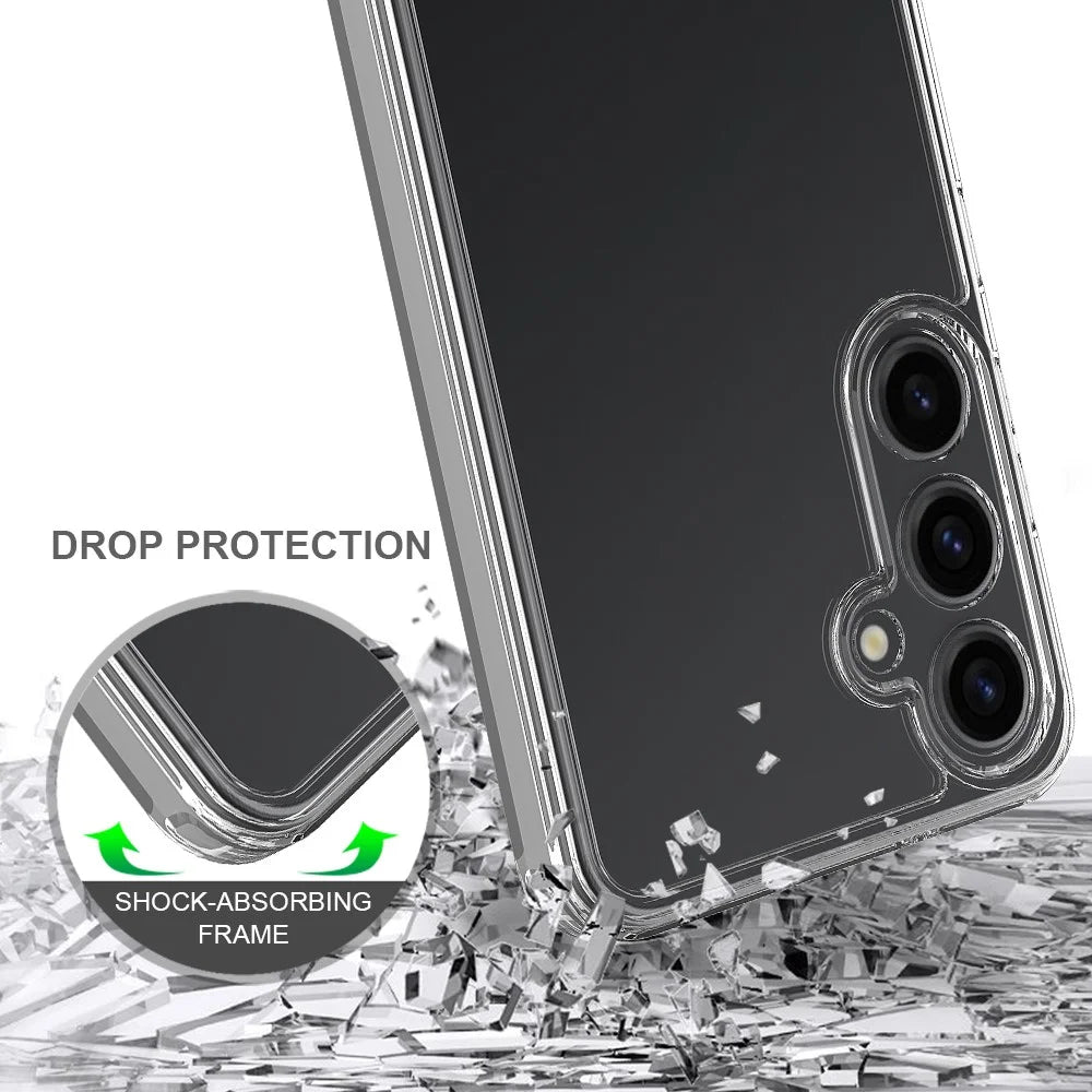 For Samsung Galaxy S24 FE Case TPU+Acrylic Shockproof Clear Phone Cover - 5