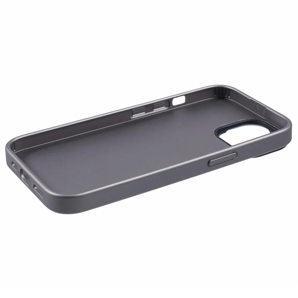 X-LEVEL For iPhone 15 Case Shockproof Geometric PU Leather Back Cover - Titanium Grey - 4