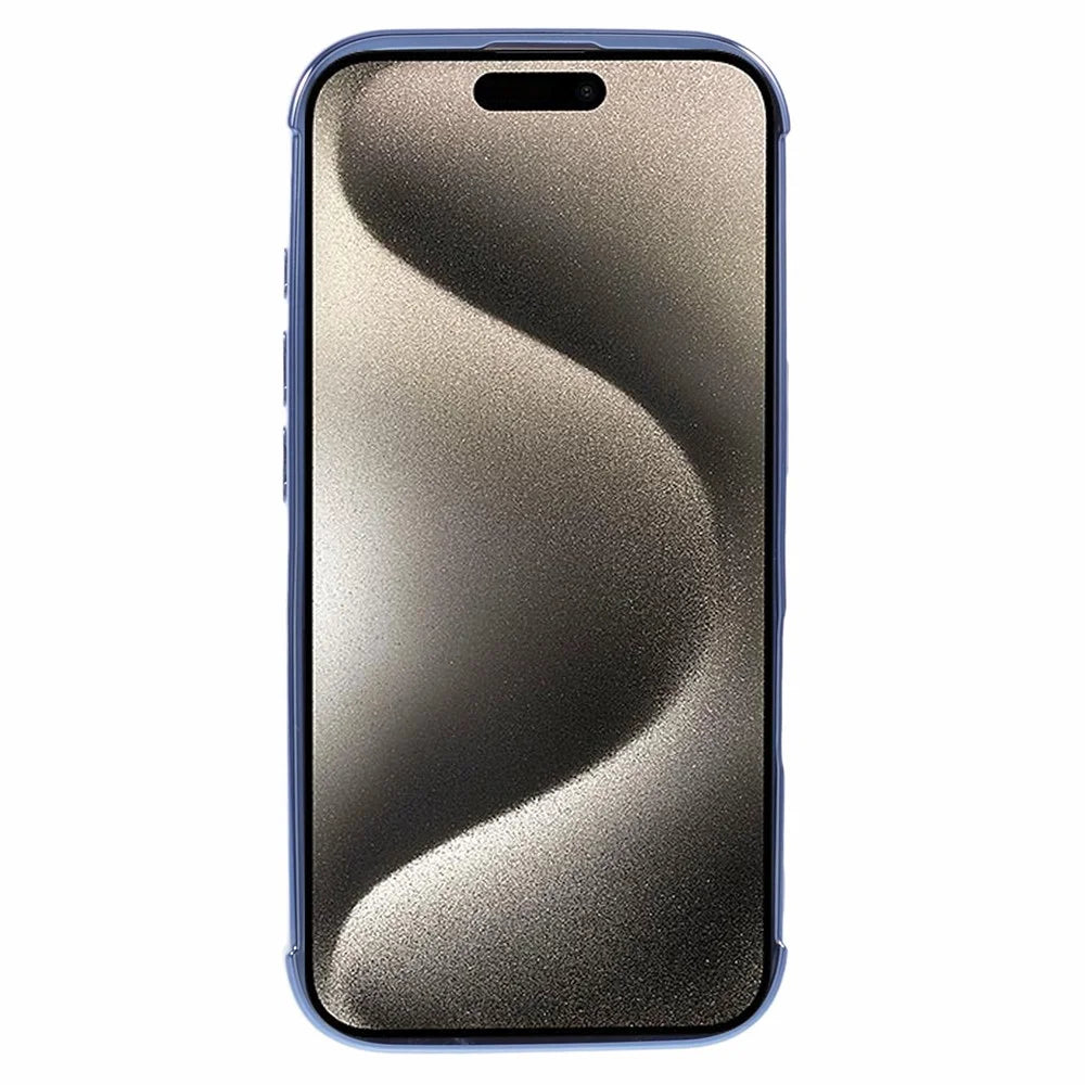 For iPhone 16 Plus Case TPU Phone Cover Cute Side Love Heart Electroplating Edge - Blue - 2