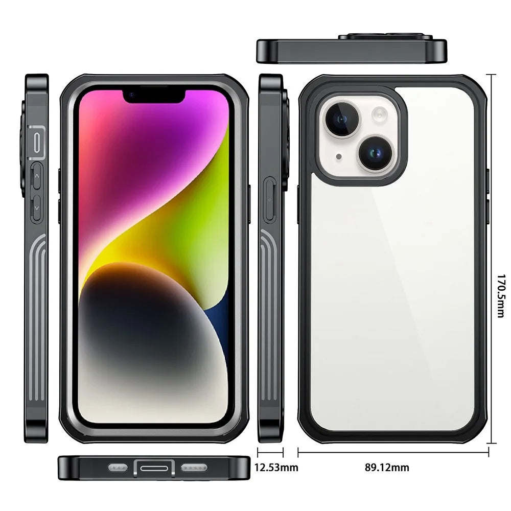 For iPhone 14 Plus Ultra Slim Daily Waterproof Phone Case All-round Protection Back Cover for Outdoor Hiking Climbing - 5