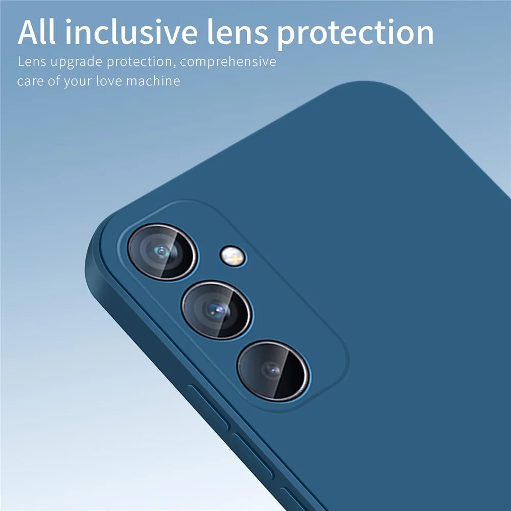 PINWUYO JK Touching Series For Samsung Galaxy S24 FE Case TPU Protective Phone Cover - Navy Blue - 4