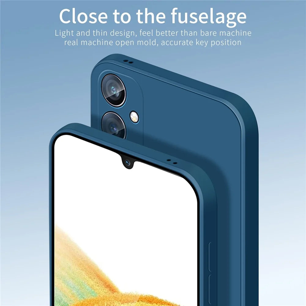 PINWUYO JK Touching Series For Samsung Galaxy S24 FE Case TPU Protective Phone Cover - Navy Blue - 5