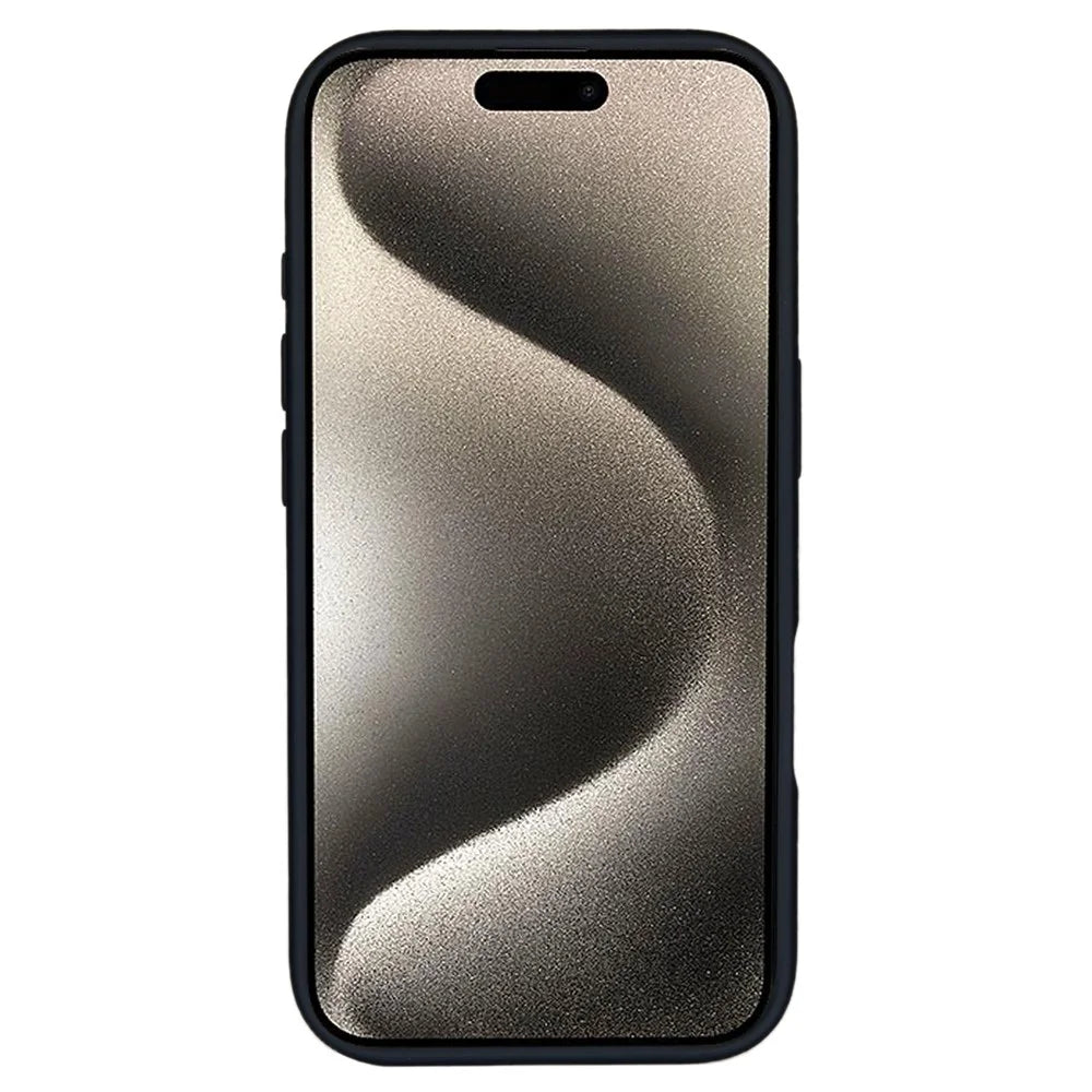 For iPhone 16 Pro Case Carbon Fiber Texture TPU+PC Phone Cover with Rotatable Magnetic Kickstand - 2