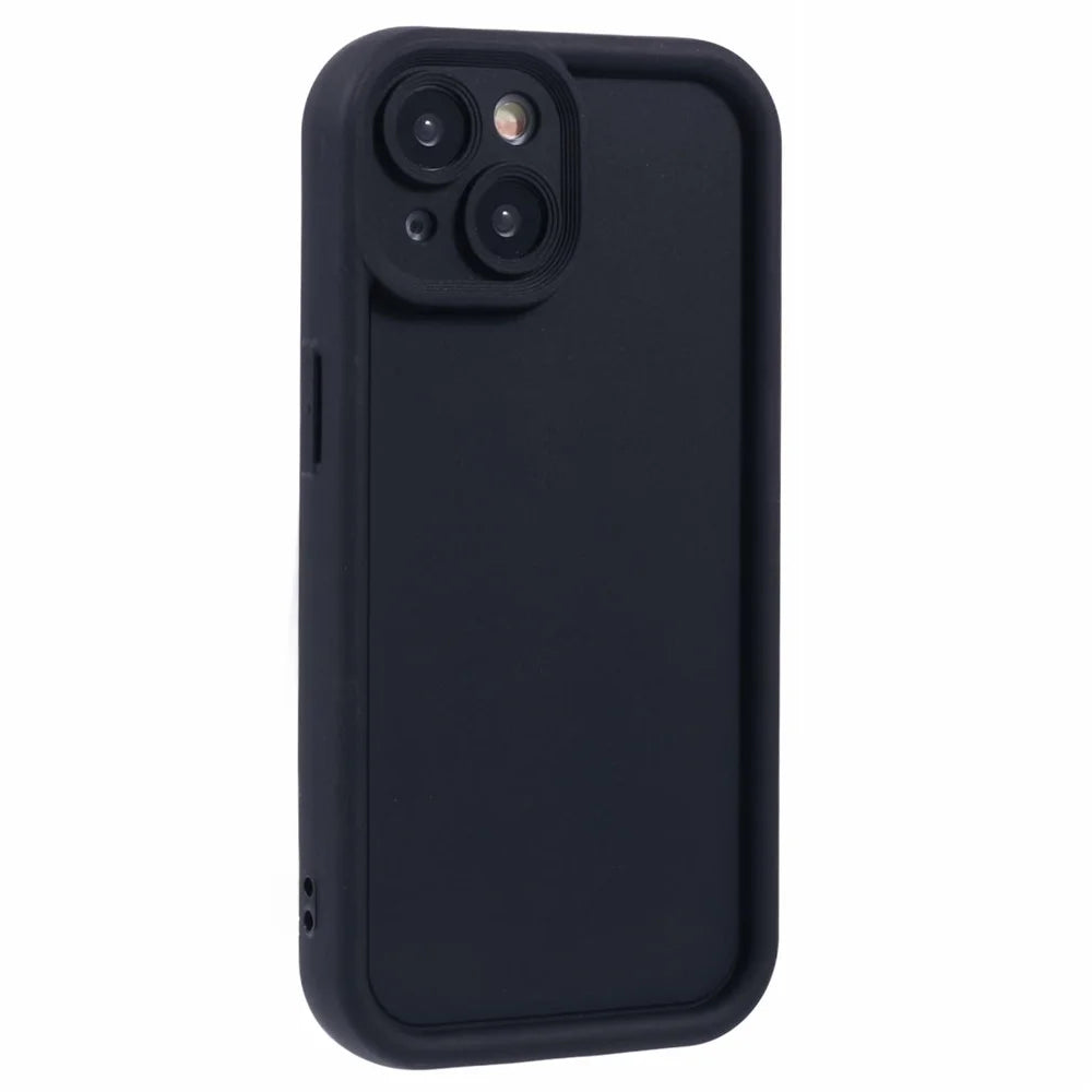 For iPhone 14 Anti-Scratch Phone Case Thickened TPU Phone Cover - Black - 1