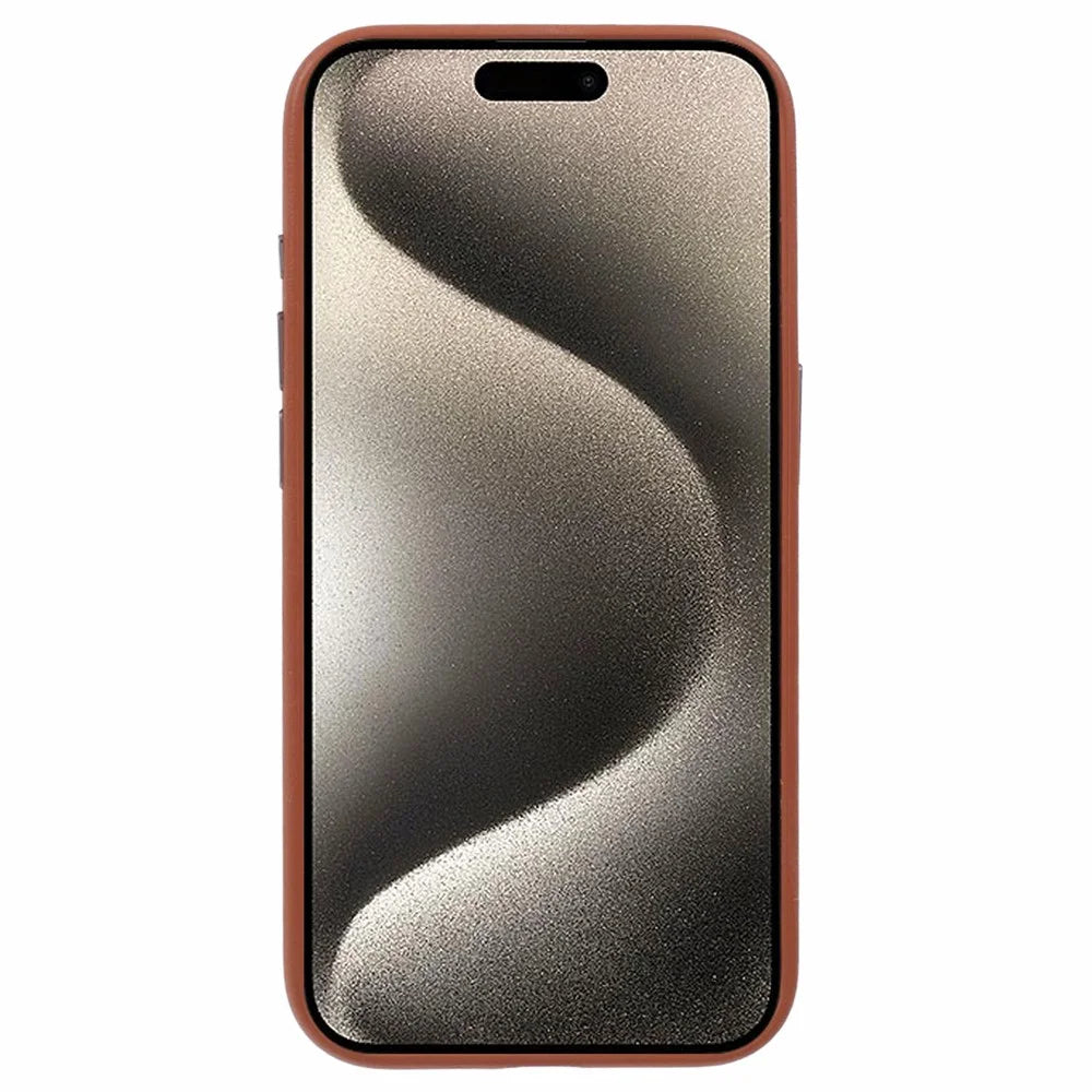 X-LEVEL For iPhone 14 Pro Max Case Slim PU Leather Hard PC Shell Phone Cover - Brown - 2
