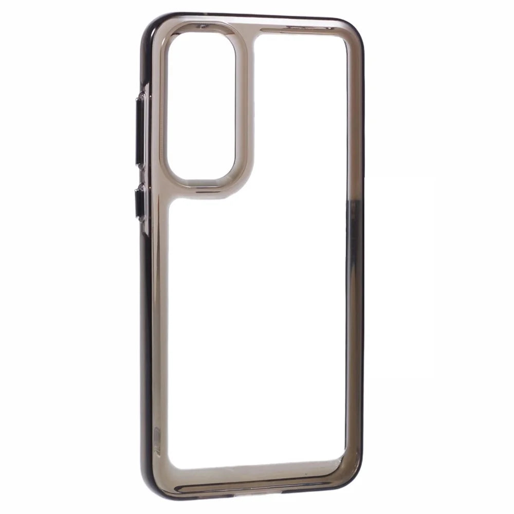 For Samsung Galaxy A35 5G Case TPU+PC 2.0mm Drop-Proof Cell Phone Cover - Transparent Black - 3