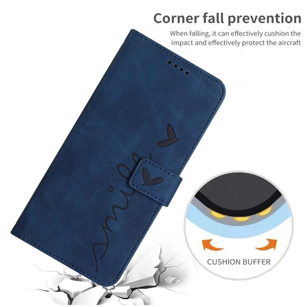 For iPhone 16 Pro Max Case TPU Shockproof Leather Magnetic Folio Phone Cover - Sapphire - 5