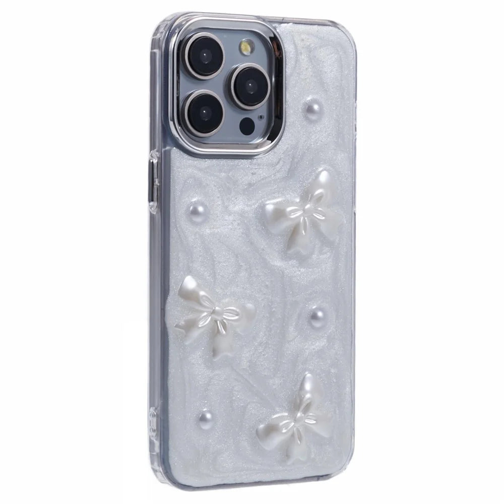 YH Series For iPhone 12 / 12 Pro Case 3D Epoxy TPU Personalized Mobile Phone Cover - Bowknot - 1