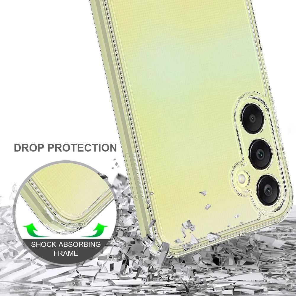 For Samsung Galaxy M35 5G Clear Case TPU+Acrylic Shockproof Phone Cover - 4