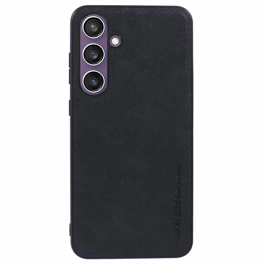 X-LEVEL Bojue-3 Series For Samsung Galaxy A25 5G (Global) (161.0 X 76.5 X 8.3mm) Case PU Leather Phone Back Cover - Black - 1