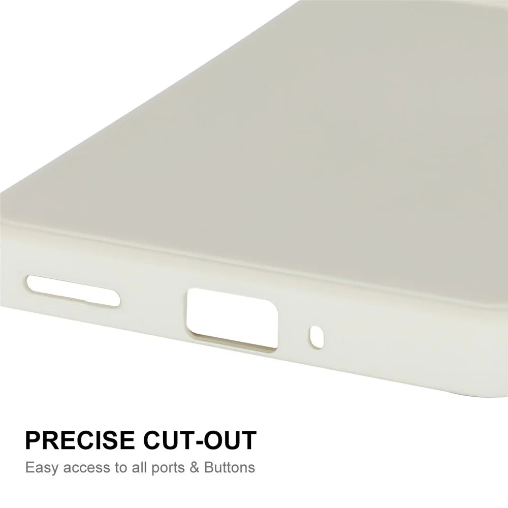 ENKAY HAT PRINCE For OnePlus 12 5G Case Anti-Drop Straight Edge Silicone Phone Cover - Beige - 5